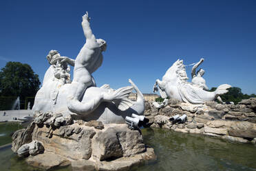 Schonbrunn Palace fountains, UNESCO World Heritage Site, Salzburg, Austria, Europe - RHPLF28039