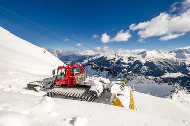 Austria, Vorarlberg, Snowplow on Walmendinger Horn mountain - EGBF00954