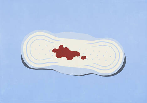 Menstruationsblutflecken auf der Slipeinlage - FSIF06502