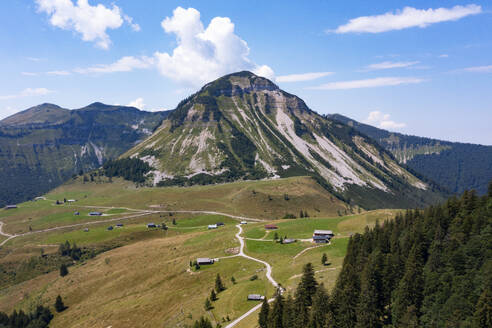 Austria, Salzburger Land, Drone view of Gennerhorn mountain and surrounding landscape in summer - WWF06479