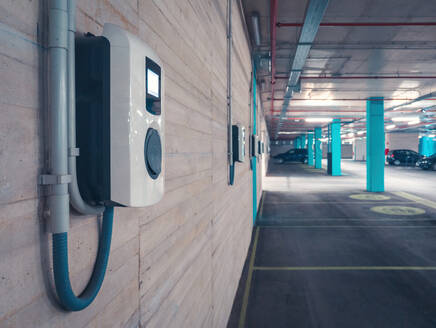 Charging point for battery recharge at electric car charging station - ADSF47165