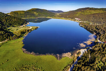 Aerial view of Abant Lake, Bolu, Turkey. - AAEF21911