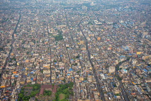 Aerial view of the city of joy, Kolkata, West Bengal, India. - AAEF21979