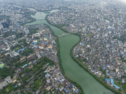 Luftaufnahme von Dhaka City mit Wohngebiet, Dhaka, Bangladesch. - AAEF21995