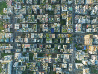 Aerial view of Dhaka City with residential area, Dhaka, Bangladesh. - AAEF22002