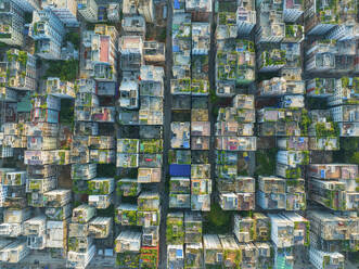 Aerial view of Dhaka City with residential area, Dhaka, Bangladesh. - AAEF22003