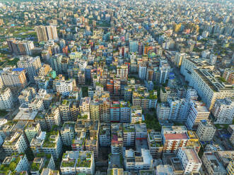 Aerial view of Dhaka City with residential area, Dhaka, Bangladesh. - AAEF22004