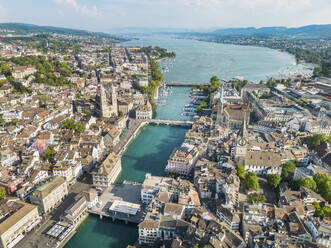 Aerial View of Zurich Limmatquai, Zurich, Switzerland. - AAEF22052