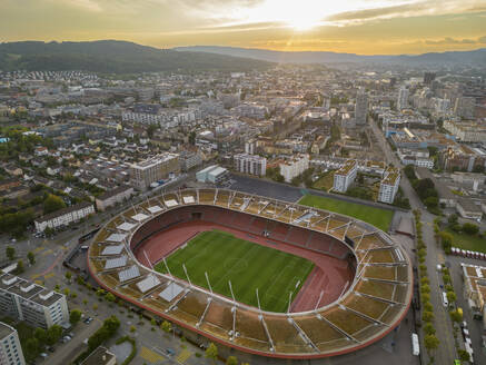 Aerial View of Letzigrund Stadium, Zurich, Switzerland. - AAEF22053