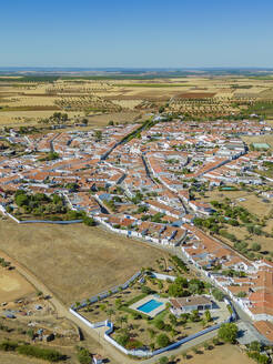 Aerial view of Cabeca Gorda, a small town in the countryside of Alentejo region, Portugal. - AAEF22122