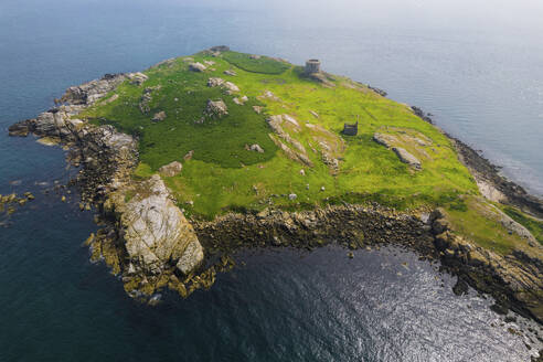 Aerial Drone View of Dalkey Island, Dublin, Ireland. - AAEF22141