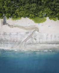 Aerial view of a beautiful beach on Lantau island, Cheung sha Beach, Hong Kong. - AAEF22184