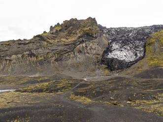 Luftaufnahme des Eyjafjoll-Gletschers in Hvolsvollur, Südregion, Island. - AAEF22298