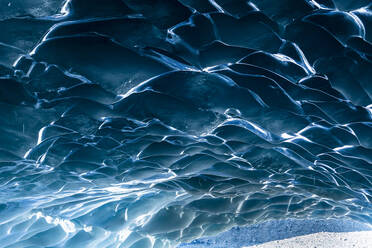 Full frame of textures in ice cave in Switzerland created by the passage of water over thousands of years - ADSF47614