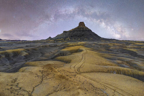 Magnificent landscape of rough high mountains located in American desert in Utah USA - ADSF47647