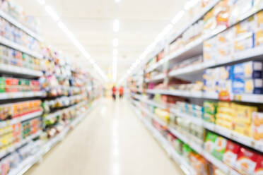 Abstract blur supermarket and retail store in shopping mall interior for background - INGF12716