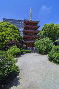 Japan, Präfektur Fukuoka, Stadt Fukuoka, Tocho-ji-Tempel im Sommer - THAF03256