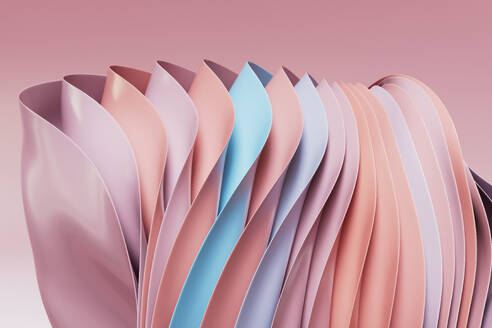 3D render of layers of smooth fabric - GCAF00413