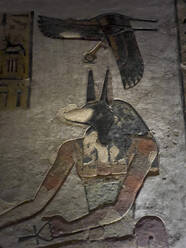 Erlesene Reliefs und Malereien schmücken das Grab von Ramses III. im Tal der Könige, einer UNESCO-Welterbestätte in Theben, Ägypten - RHPLF28297