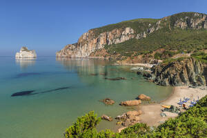 Strand von Masua, Pan di Zucchero, Iglesiente, Bezirk Sud Sardegna, Sardinien, Italien, Mittelmeer, Europa - RHPLF28465