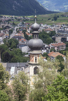 Tower of Church of Santa Katerina, Bruneck, Sudtirol (South Tyrol) (Province of Bolzano), Italy, Europe - RHPLF28570