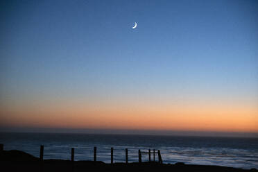 Sunset over the ocean, San Simeon, California, United States of America, North America - RHPLF28585