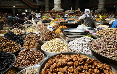 Nuts for sale, Central Market, Dushanbe, Tajikistan, Central Asia, Asia - RHPLF28611