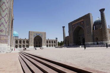 The world-famous Islamic architecture of Samarkand, UNESCO World Heritage Site, Uzbekistan, Central Asia, Asia - RHPLF28625