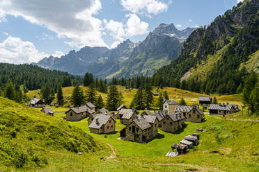 Skyline of the alpine village of Crampiolo, Piedmont, Northern Italy, Europe - RHPLF28690