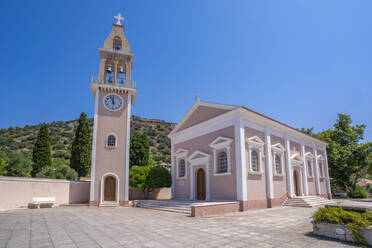 View of Ieros Naos Metamorfosis tou Sotiros church, Peratata, Kefalonia, Ionian Islands, Greek Islands, Greece, Europe - RHPLF28769