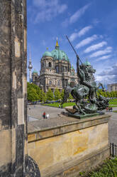 View of Berlin Cathedral from Altes Museum, UNESCO World Heritage Site, Museum Island, Mitte, Berlin, Germany, Europe - RHPLF28846