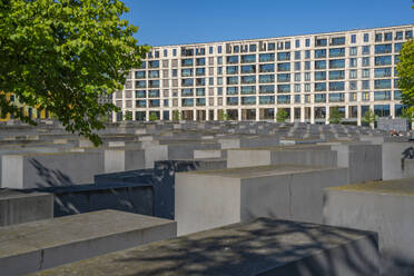 View of Memorial to the Murdered Jews of Europe, Berlin, Germany, Europe - RHPLF28863