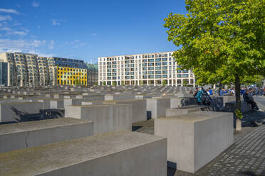 View of Memorial to the Murdered Jews of Europe, Berlin, Germany, Europe - RHPLF28868