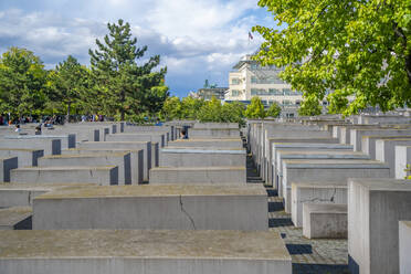 View of Memorial to the Murdered Jews of Europe, Berlin, Germany, Europe - RHPLF28869