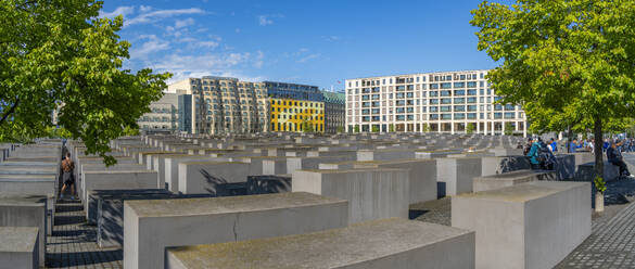 View of Memorial to the Murdered Jews of Europe, Berlin, Germany, Europe - RHPLF28874
