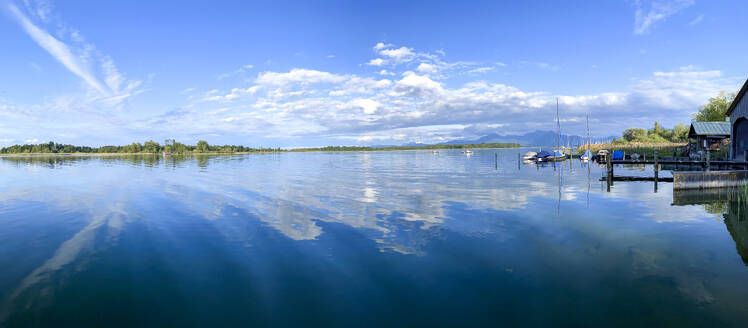 Reflection of clouds over Lake Chiemsee in Bavaria, Germany - MMAF01490