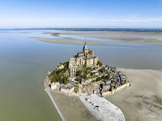 France, Normandy, Aerial view of Mont Saint-Michel - AMF09981