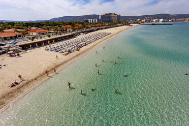 Aerial view of Ilica Beach in Cesme, Izmir, Turkey. - AAEF23077