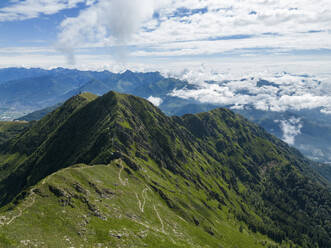 Aerial View from Mount Tamaro in canton of Ticino, Canton Ticino, Switzerland. - AAEF23110