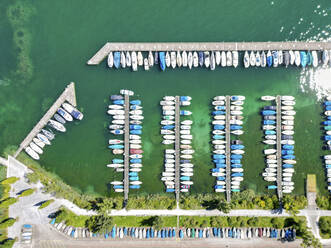 Aerial View of Wollishofen Harbour, Lake Zurich, Zurich, Switzerland. - AAEF23113