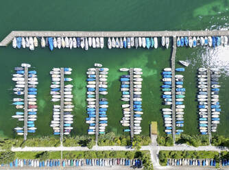 Aerial View of Wollishofen Harbour, Lake Zurich, Zurich, Switzerland. - AAEF23114