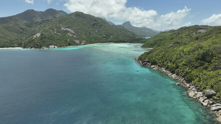 Aerial view of the Baie Ternay Marine National Park, Mahé, Seychelles. - AAEF24072
