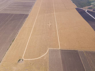 Aerial view of Fields in Ezerets, Shabla, Bulgaria. - AAEF24122