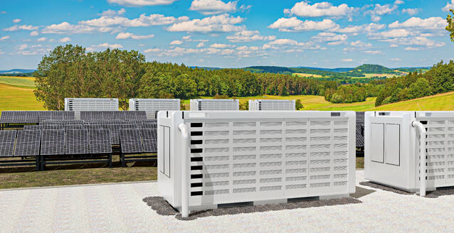 3D render of modern solar power station in summer - VTF00667