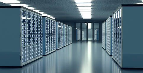 3D render of modern server room - VTF00669