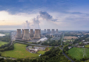 UK, England, Drax, Aerial view of Drax Power Station - SMAF02656