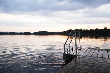 Ripples on lake by jetty - FOLF12389