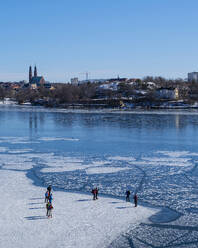 People on ice on Malaren Lake,Stockholm,Sweden - FOLF12584