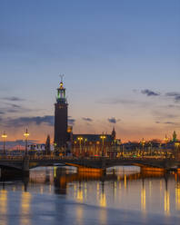 Stockholm City Hall and bridge at sunset in Sweden - FOLF12605