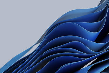 blaue 3D-Textilien vor grauem Hintergrund - GCAF00486